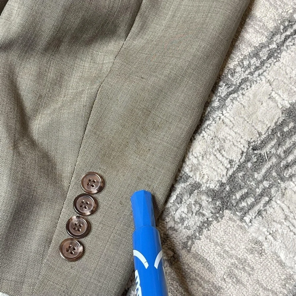 Lauren Ralph Lauren Suit Mens 40S 38x27 Gray 100% Wool 2‎ Button 2 Piece Pleated